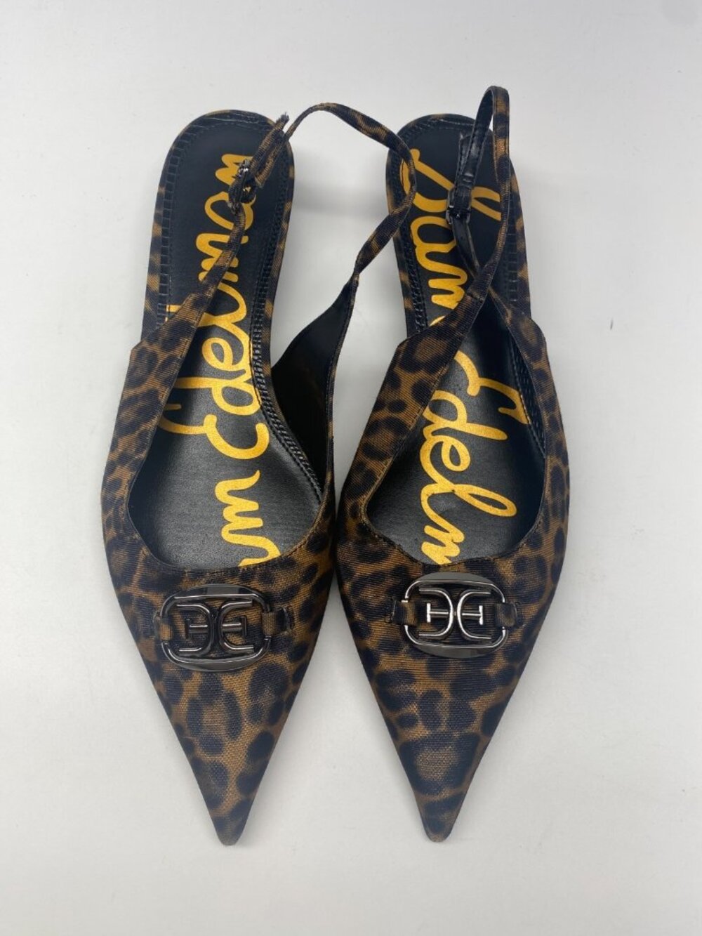 Sam Edelman Women's Aggie Leopard Pointy Slingback Flat Sz 10.5